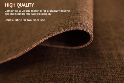 Placemat Set-Washable Place Mats for Parties, Elegant Table Mats for Kitchen Table, Set of 4 Dining Table Placemats, Heat-Resistant Cloth Placemats for Indoor and Outdoor,13x19-Brown