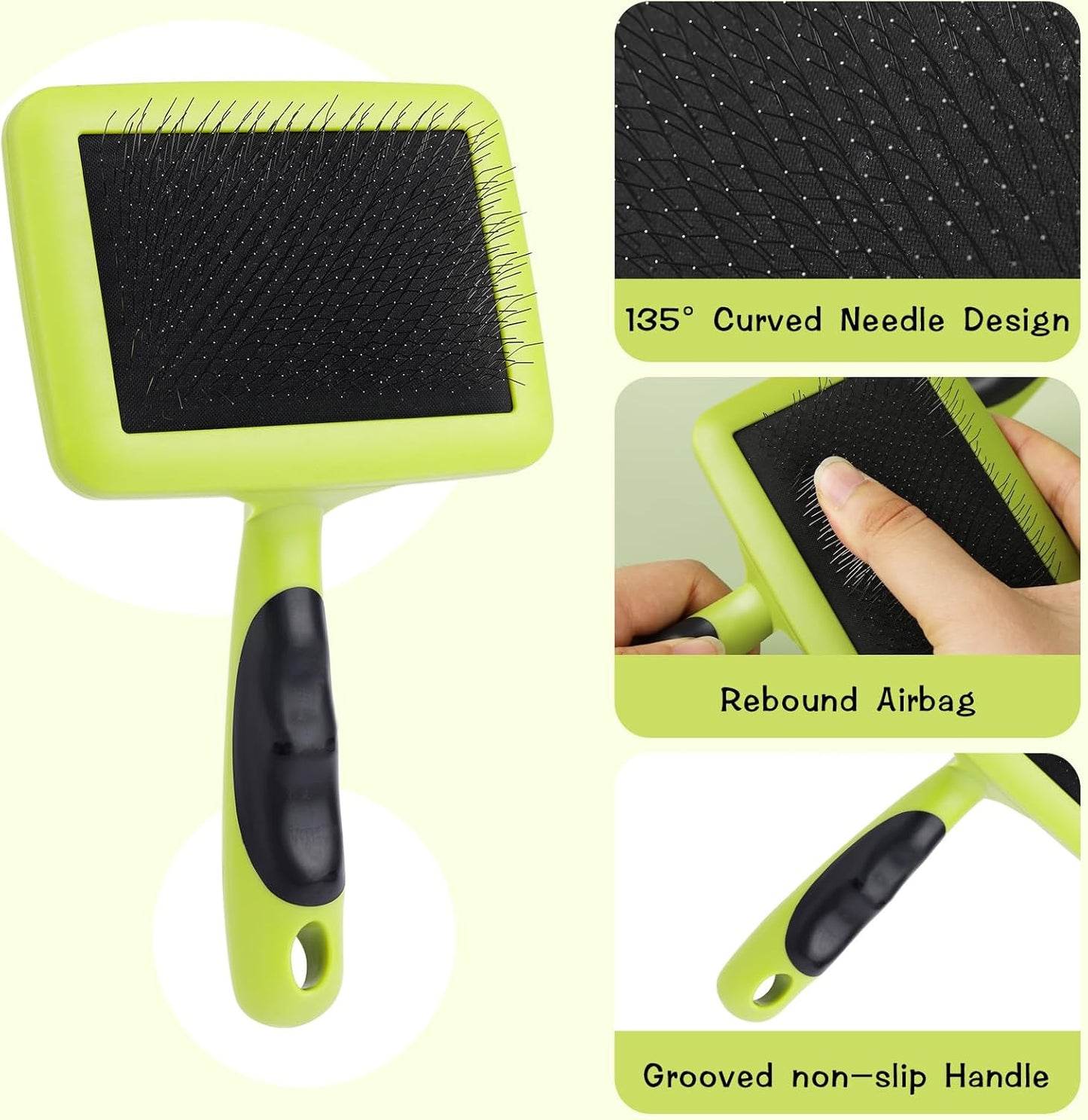 2 Pcs Large Plastic Wool Carders, Needle Felted Carding Brushes Tools with Finger Cots, Needle Felting Brushes for Wool Felting, Spinning Crafts, Pet Grooming