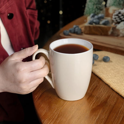 GBHOME 16oz Coffee Mugs Set of 6, Large Ceramic Coffee Mugs for Man, Woman, Dad, Mom, Modern Coffee Mugs Set with handle for Tea/Latte/Cappuccino/Milk/Cocoa. Dishwasher&Microwave Safe,Beige