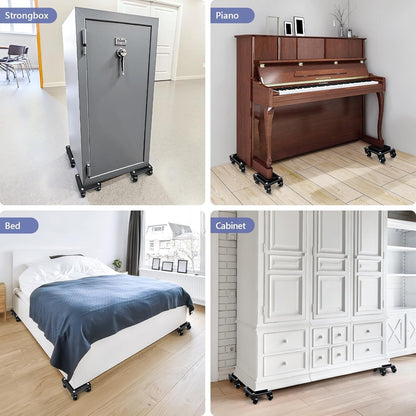 KEDSUM 2000LBS Furniture Movers with Wheels, Heavy Duty Furniture Dolly Set of 4, Dolly Kit Furniture Mover with Ball-Bearing Casters for Appliance, Sofa, Pool Table