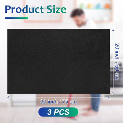 Newwiee 3 Pcs Extra Large Microfiber Cleaning Cloth 30" x 20" Washable Reusable Microfiber Towel Streak Free Lint Free Cloth for Cleaning Home Glass Office Window Bathrooms (Black)