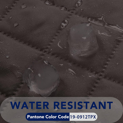PureFit Reversible Quilted Sofa Cover, Water Resistant Furniture Protector, Washable Couch Cover with Non Slip and Elastic Straps for Kids, Dogs, Pets (Oversized Loveseat, Chocolate/Chocolate)