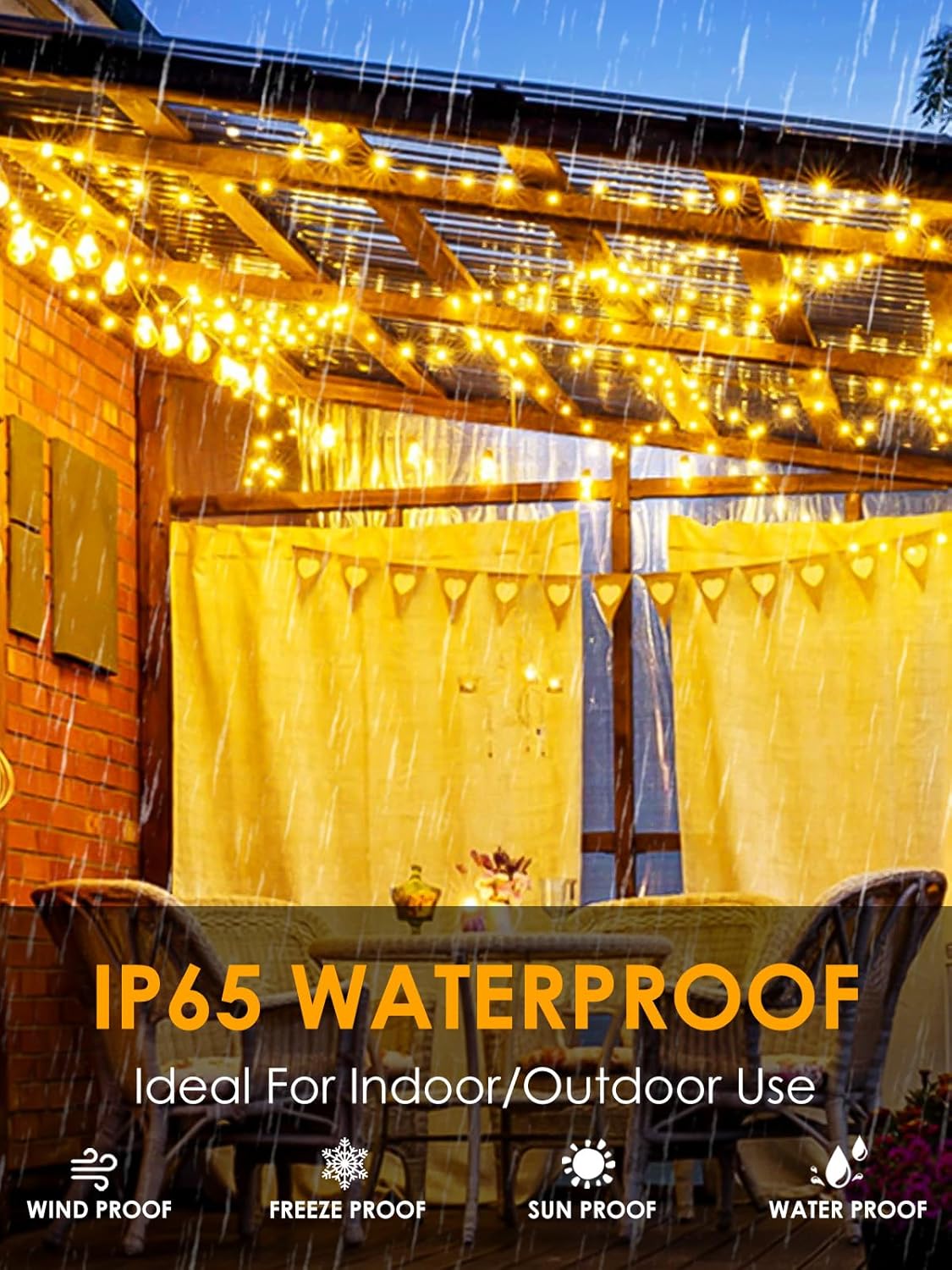 6pk Warm White Solar Christmas Lights Outdoor Waterproof, 600 LED 198FT Solar Powered LED String Lights Green Wire with 8 Modes, Solar Fairy Lights for Xmas Tree Party Wedding Garden Fence Decorations