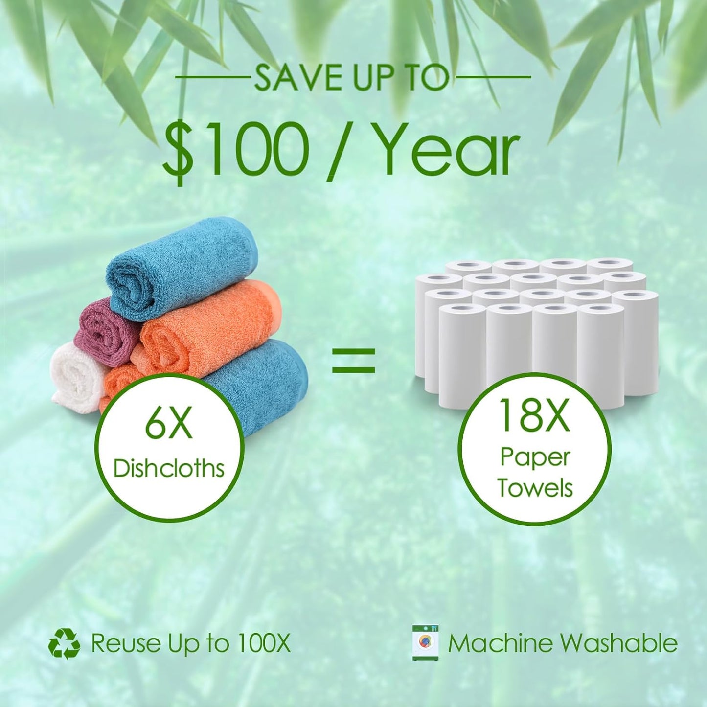 JEFFSUN Dish Cloths 12 Pack, 10x14 inch White Reusable Kitchen Washcloths, Plant Based Rayon, Soft & Scratch Free, Quick Dry, Odor Resistant