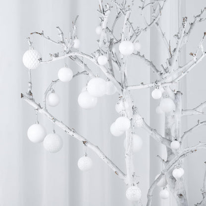 LANGXUN 36pcs White Christmas Tree Decorations Balls, Bolas De Navidad, 2025 Christmas Decor, Indoor Outdoor Shatterproof Christmas Ornaments, Xmars Party Wedding Suppiles