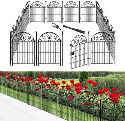 Tall Garden Fencing 36 Inch High, 22 Panels Total Length 48Ft Dog Fence Outdoor for Yard, Pet Fence Outdoor, Decorative Fences for Yard│Patented