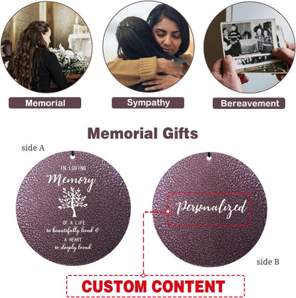 ASTARIN 36" Large Deep Tone Personalized Sympathy Wind Chimes, Memorial Wind Chime for Loss of Mother Father Loved One, Tree of Life Bereavement Gifts Decor Outdoor Patio Garden(Produced in USA)