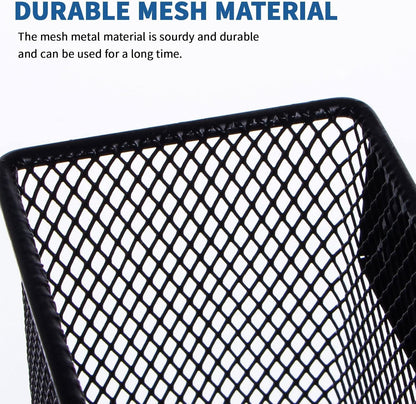 dedoot 6 Pack Magnetic Pen Holder, 3.45x2.3x2.6inch Magnetic Basket Locker Organizer Metal Mesh Pencil Memo Holder for Whiteboard, Fridge, Desk, Offices