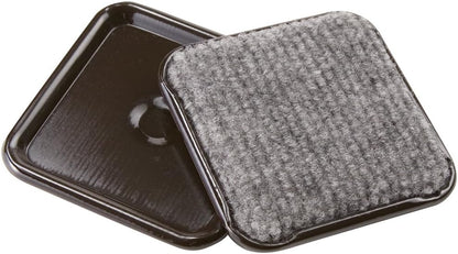 SoftTouch 2 1/2" Square Reusable Carpet Bottom Furniture Caster Cups to Protect Hardwood, Tile or Laminate Floors, Brown/Gray (4 Pack)
