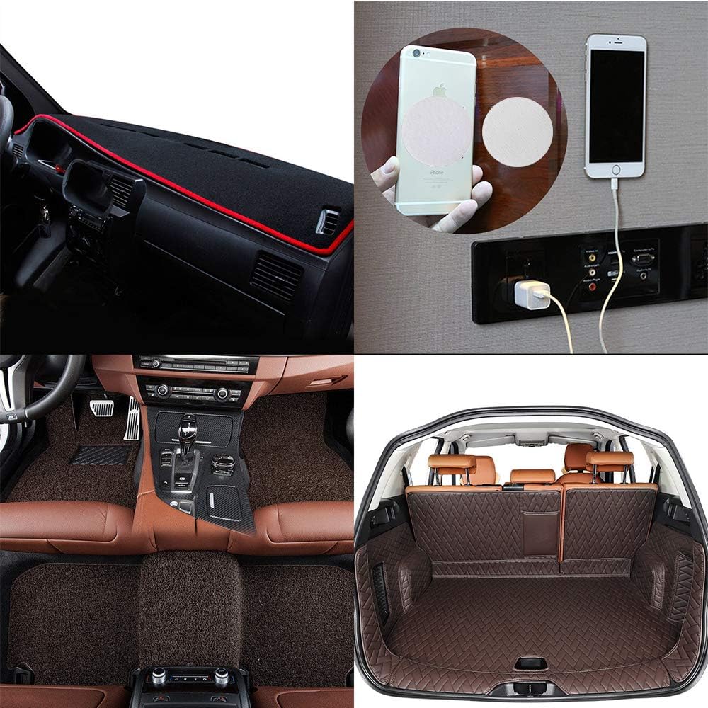 BRAVESHINE Hook and Loop Fasteners - 12 Sets Strong Adhesive Double Sided Wall Tape Sticky-Back Tapes for Craft Envelopes Bags - Industrial-Strength Mounting Fasteners- Round 1.5Inch, White Tapes