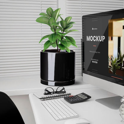 Aveyas 8 inch Ceramic Plant Pot with Drainage Hole and Saucer - Suitable for Indoor and Outdoor Use, Modern Planters for House Garden Flower Tree Snake Monstera Plants (8", Glossy Black)