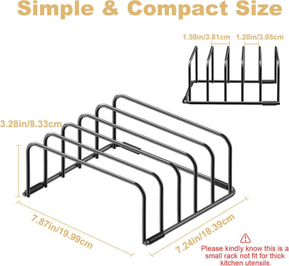 Cutting Board Organizer, [1-Pack] Cutting Board Holder Rack Baking Cookie Pan Sheets Cooling Small Racks Storage Stand for Kitchen Cabinet Countertop Bakeware Storage Organizer Metal Black