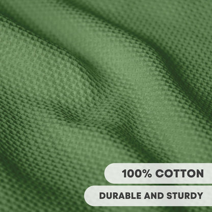 Artoid Mode 100% Cotton Olive Green Waffle Weave Kitchen Dish Cloths, 12x12 Inch Ultra Soft Absorbent Quick Drying Kitchen Dish Towels Set of 6