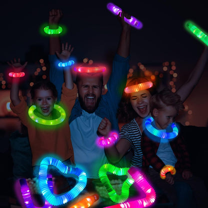 Halloween Glow Sticks Party Favors for Kids 12 PCS-Glow in Dark Party Supplies for Toddlers, Light Up Necklace Bracelet Accessories for Boys Girls, Neon Decorations for Birthday Dance Camp Care