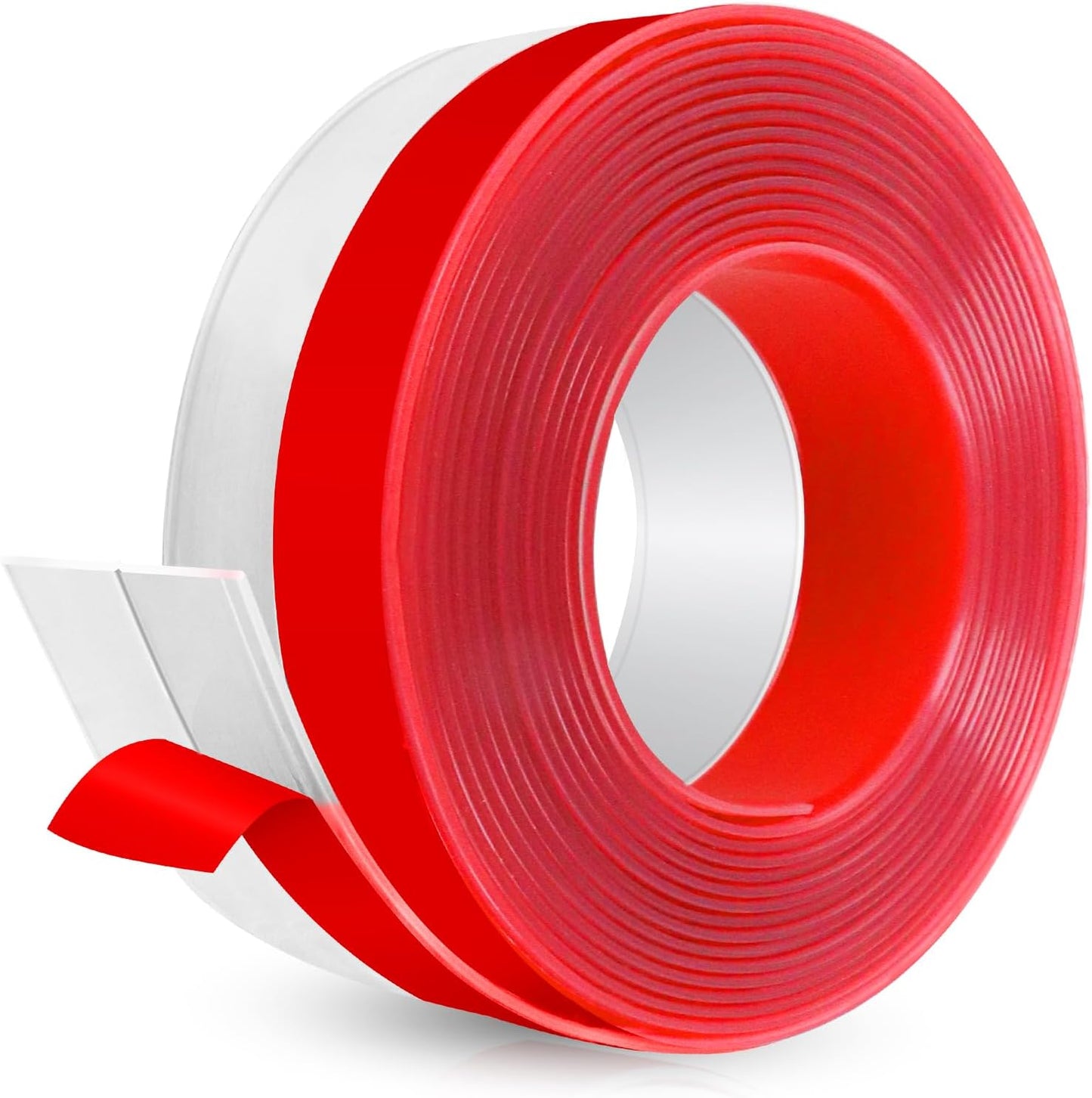 Weather Stripping Self Adhesive Door Draft Stopper Flexible Shower Door Bottom Seal Silicone Seal Strip for Sliding Glass Windows Side Gaps (Transparent, 2 Inch Wide x 20 Feet Long)