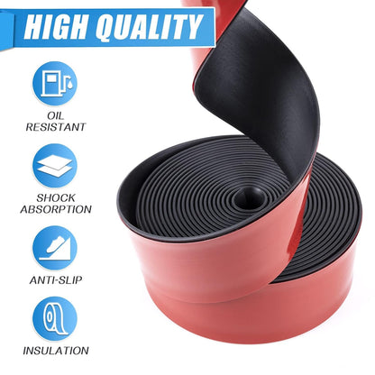 Neoprene Rubber Strips Self Adhesive Sheets, Rolls & Strips with Adhesive Backing Rubber Pads Self Stick Seal Gasket Tape for Matting Padding - 4" Wide x 1/5" Thick x 10' Long