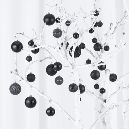 LANGXUN 36pcs Black Christmas Tree Decorations Balls, Bolas De Navidad, 2025 Christmas Decor, Indoor Outdoor Shatterproof Christmas Ornaments, Xmars Party Wedding Suppiles