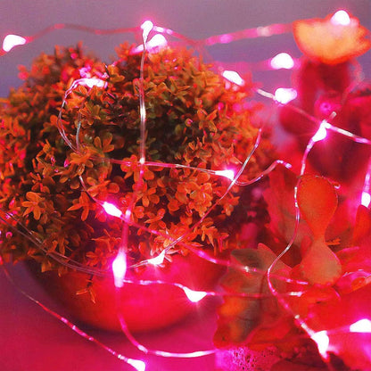 Led Fairy Lights Battery Operated, 4 Packs Mini Battery Powered Copper Wire Starry Fairy Lights for Bedroom, Christmas, Parties, Wedding, Centerpiece, Decoration (5m/16ft Red)