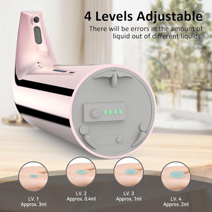Convenient Automatic Soap Dispenser,4 Adjustable Levels Touchless Hand Sanitizer Pump with Infrared Sensor, 400 ml Countertop Electric Soap Dispenser