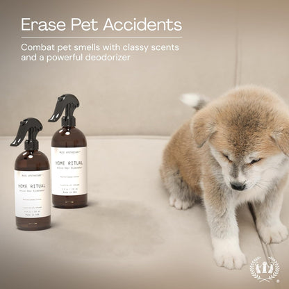 Muse Apothecary Home Ritual Active Odor Eliminator Spray - Furniture Deodorizer Spray & Bathroom Odor Eliminator for Home - Essential Oil Air Freshener - 4oz, Lavender Fields