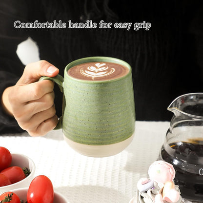 Hasense Coffee Mugs Set of 4, 15 oz Large Porcelain Mugs with Handle for Women Men, Colorful Christmas Coffee Cups for Latte, Tea, Cappuccino, Microwave & Dishwasher Safe