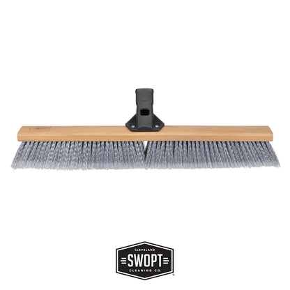 SWOPT 24” Premium Multi-Surface Push Broom Head — Indoor and Outdoor Push Broom — Cleaning Head Interchangeable with All SWOPT Cleaning Products for More Efficient Cleaning and Storage