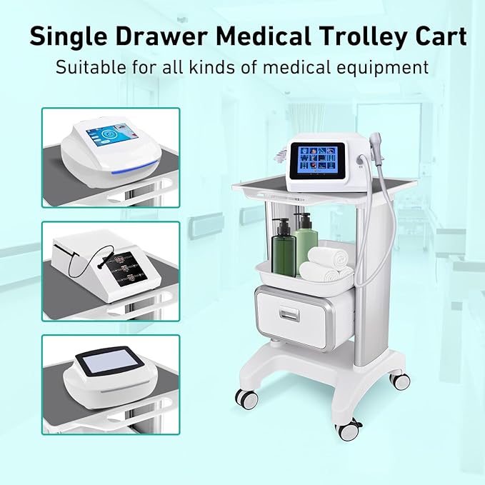 Professional Mobile Medical Trolley with Wheels and Drawers for Home Bedroom Salon Lab Hospital Dental Office Clinic