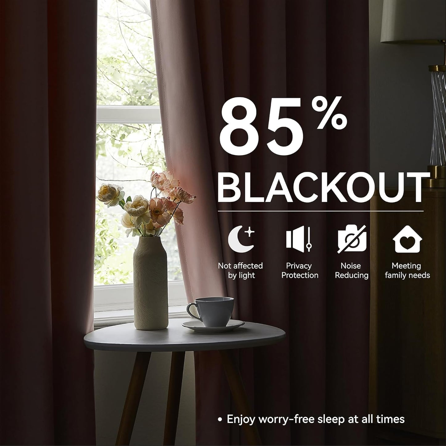 KangBang Pink Pinch Pleated Curtains for Girls Room 2 Panels Set, Room Darkening Pinch Pleat Curtains Elegant Modern Light Blocking Vertical Drapes for Bedroom Nursery,40Wx84L, Baby Pink