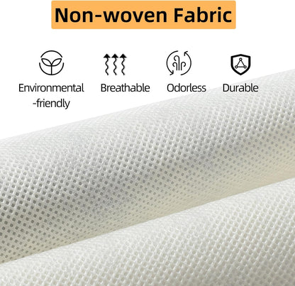 2 Packs Hanging Closet Organizer Storage, 4-Shelf Hanging Shelves for Closet, Closet Clothes Organizer and Storage with Side Pocket, Beige