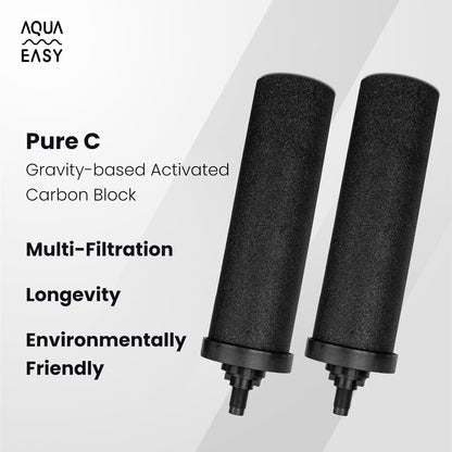 AquaEasy BB9 Activated Carbon Water Filter Candle(4 Pcs) Replacement Gravity Water Filter Candle Compatible With Gravity Filter System