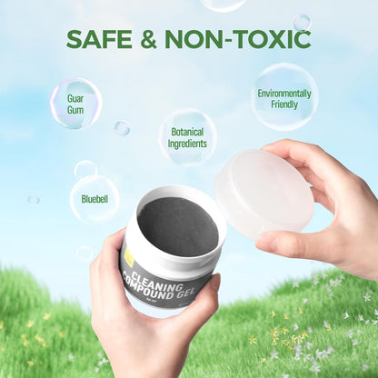 CLICK CLEAN 2Pcs Cleaning Gel for Car, 7oz Car Detailing Tools, Cleaning Putty Gel, Car Interior Cleaner Universal Dust Cleaner for Keyboard, Laptop, Air Vents (Coconut)