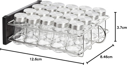 Amazon Basics 20 Jars Spice Organizer Rack, Silver