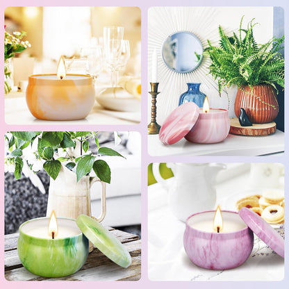 Scented Candles Gifts for Women, 8 Pack Candles for Home Scented, 8% Essential Oil Soy Candle, Stress Relief Gifts for Women, Aromatherapy Candle Set for Birthday, Thanksgiving