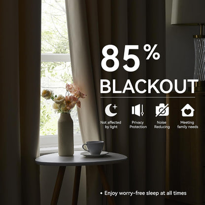 KangBang Pinch Pleated 94 Inch Blackout Curtains 2 Panels Set, Noise Canceling Thermal Elegant Modern Ivory Draperies for Living Room Nursery, Memory Pleat Curtains with Hooks (40Wx94L, Cream)