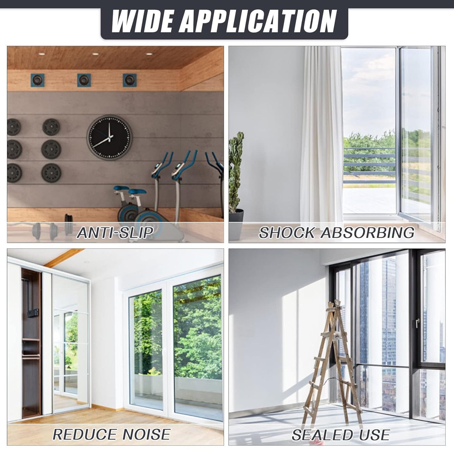 Neoprene Rubber Strips Self Adhesive Sheets, Rolls & Strips with Adhesive Backing Rubber Pads Self Stick Seal Gasket Tape for Matting Padding - 2" Wide x 1/8" Thick x 20' Long