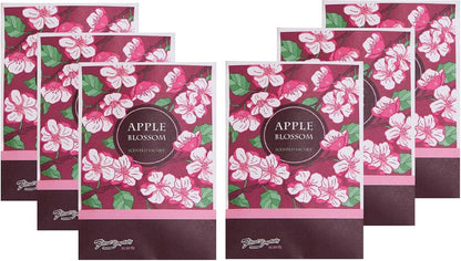 Floral Simplicity Apple Blossom Scented Sachets Pack of 6, Fall & Winter - Long-Lasting Scented Bags, Home Fragrance, Air Freshener & Deodorizer for Closet, Room, Drawer, or Cars, Made in The USA
