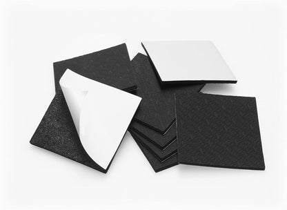 Slipstick GorillaPads Non Slip Furniture Pads/Gripper Feet Floor Protectors (Set of 8) Premium 3 Inch Square Self Adhesive Rubber Stoppers for Furniture Legs, Black, CB155-8