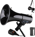 50 Watt Megaphone Bullhorn with Detachable Microphone, 240s Recording and Siren - Perfect for Indoor/Outdoor Sporting Events and Crowd Control