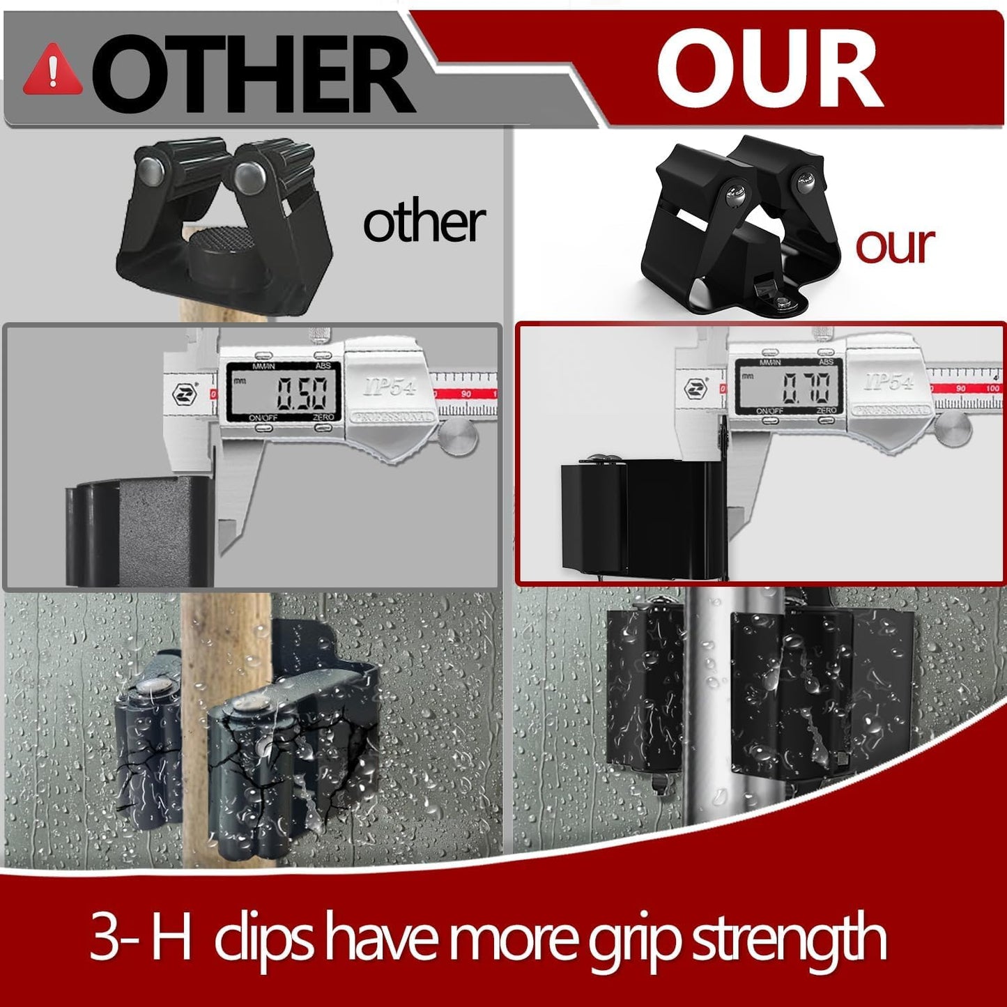 3-H Stainless Steel Broom Holder Wall Mount 15-Pack- Heavy Duty Mop Organizer, Wall Mounted Broom Storage with Secure Mounting for Laundry Garage Bathroom