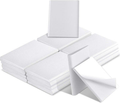 Zonon 64 Pieces Door Corner Seal Weatherstripping Exterior Door Frame Seal Draft Stopper Adhesive Corner Pads for Weather Stripping and Draft Protection (White)