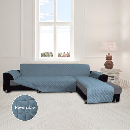 Easy-Going Sofa Slipcover L Shape Sofa Cover Sectional Couch Cover Furniture Protector Mat for Pets Dog Cat (Large, Light Blue/Light Blue)