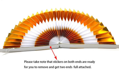 ADLKGG Party Hanging Paper Fans Set, Green Round Pattern Paper Garlands Decoration for Birthday Wedding Graduation Events Accessories, Set of 6