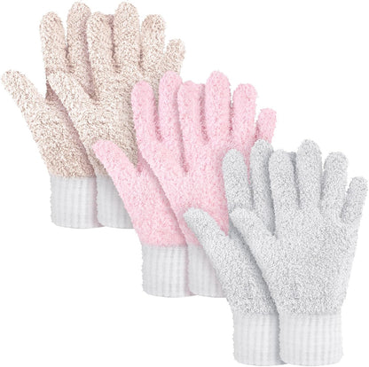 Bencailor 3 Pairs Microfiber Plant Dusting Gloves Leaf Cleaning Gloves for Indoor Plants, Blinds, Furniture, House