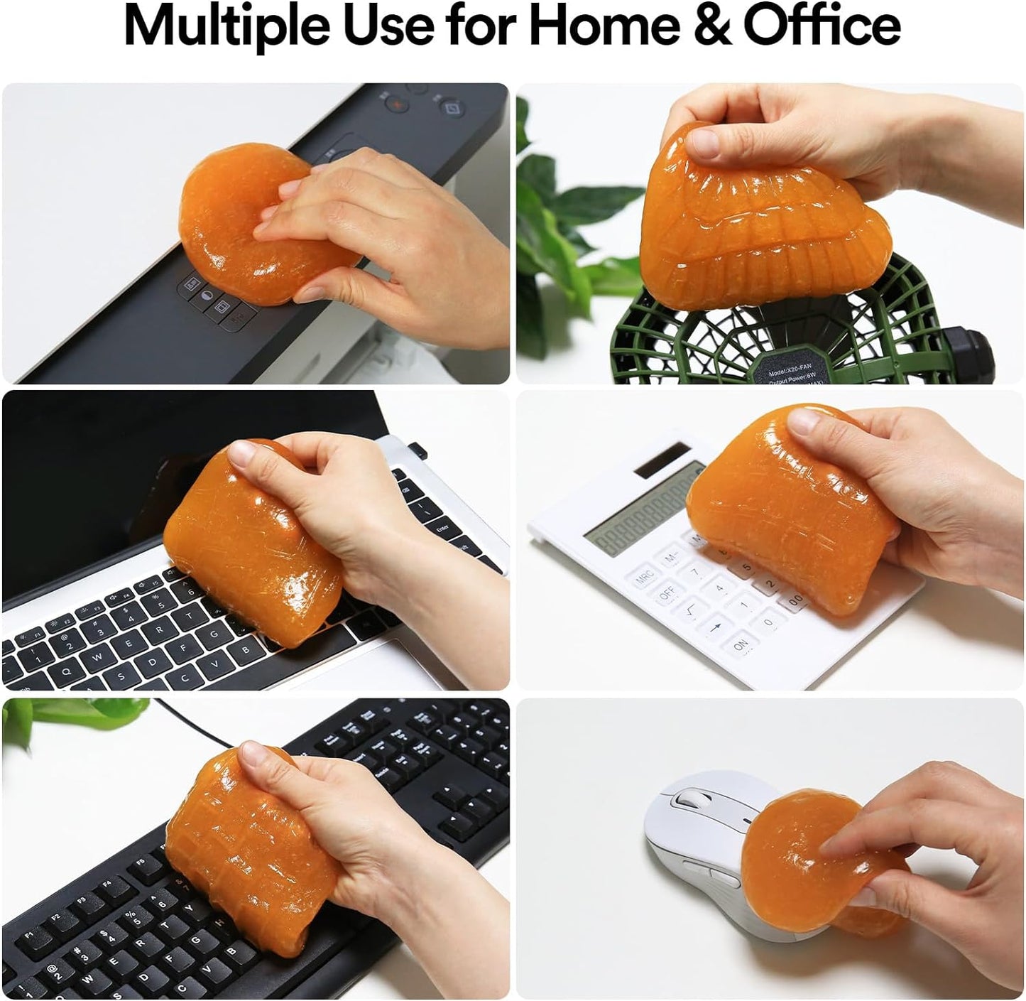 PULIDIKI Car Cleaning Gel for Car Detailing Putty Car Slime Cleaner Car Interior Cleaner Car Cleaning Supplies Auto Cleaning Kits Car Putty Car Accessories Blue Orange (2Pack)