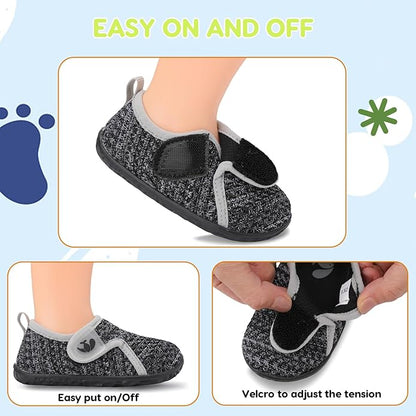 FEETCITY Baby Boys Girls First Walking Shoes Infant Sneakers Crib Shoes Breathable Lightweight Slip On Shoes