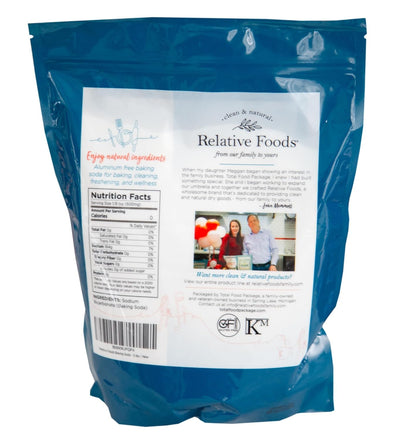 Relative Foods Baking Soda for Cooking, cleaning, & More - Gluten Free Sodium Bicarbonate Baking Mix w/No Preservatives - Pure Bulk Baking Soda for Baking (5, Pounds) Mined from the earth with nothing added.
