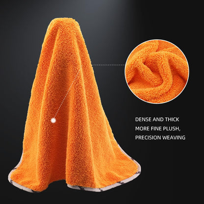 Car Microfiber Towel, Professional Grade Premium Microfiber Towel, 1 Pack Highly Absorbent, Scratch Free Large Car Microfiber Towel for Car Washing, Drying & Auto Detailing, 23.8 x 30.9 inch, Orange