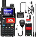 BAOFENG UV-5RM Radio-10W Handheld Radio Multi-Frequency Two Way Radio for Adults, Long Range Portable Ham Radio with 2500 mAh Type-C Charging Battery & Copy Frequency 999CH (1 Pack)