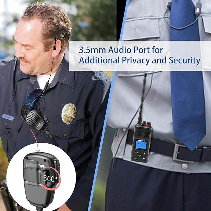 SAMCOM Walkie Talkie Speaker Mic,IP67 Waterproof 2 Pin Shoulder Speaker Label Mic 2 Pin for FPCN30A FPCN10A FWCN30A, 2 Packs