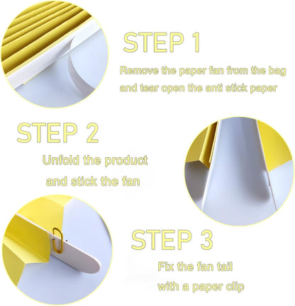 Yellow Hanging Paper Fans,Yellow Accessories Paper Decorations for Party,Color Party Decorations,Bee Themed Classroom Decor,8in Hanging Paper Fans 30 Color DIY Set （Light Yellow）